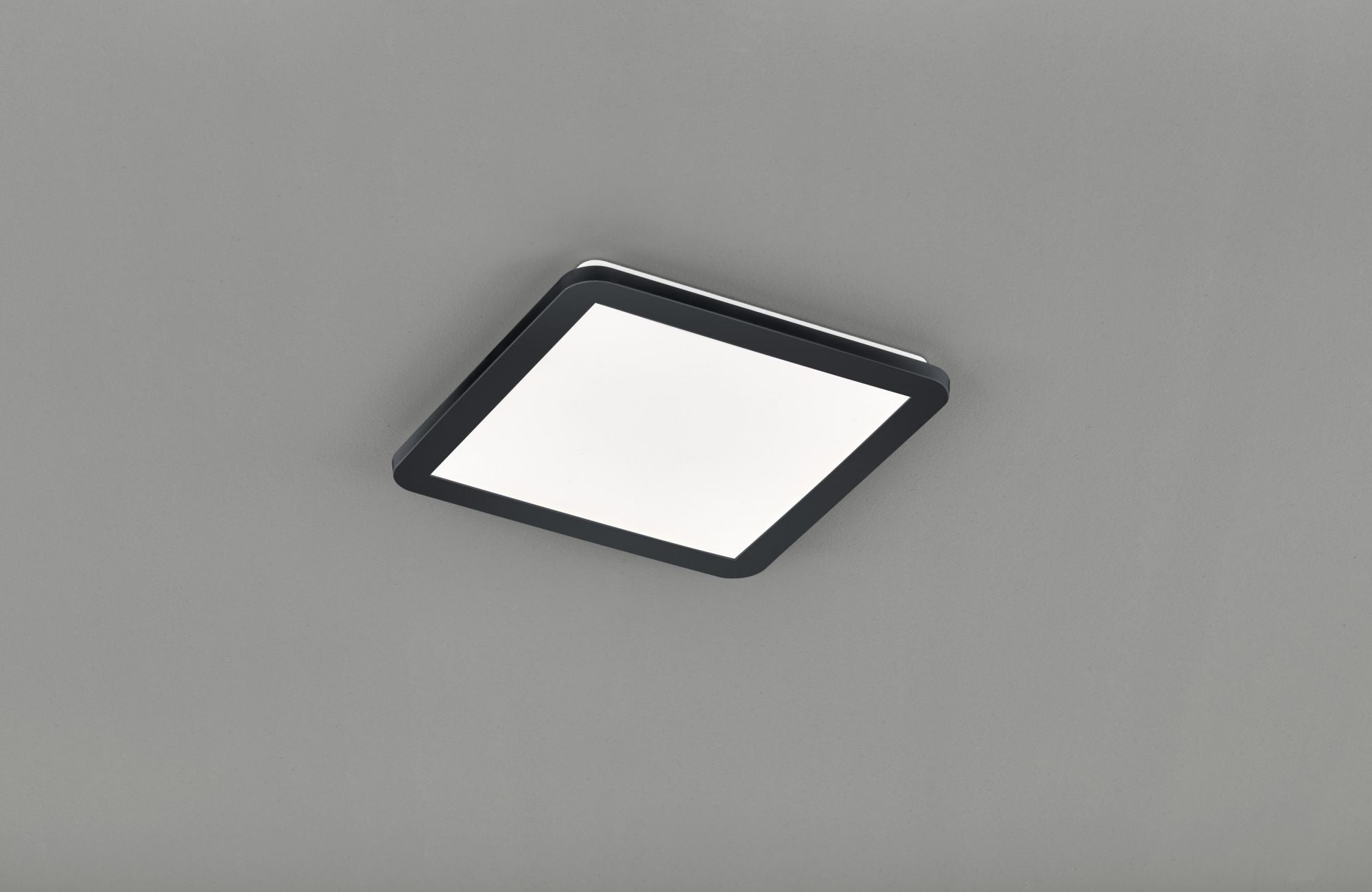 Plafoniera led quadrata metallo nero dimmerabile con interruttore a parete 30x30cm CAMILLU SR62931832