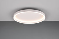 Plafoniera led rotonda con bordo in metallo bianco Rotonda R64502131