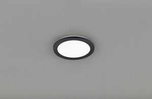 Plafoniera led tonda metallo nero dimmerabile con interruttore a parete 26cm CAMILLUS  R62921532