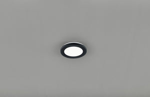 Plafoniera led tonda metallo nero dimmerabile con interruttore a parete 17cm CAMILLUS R62921032