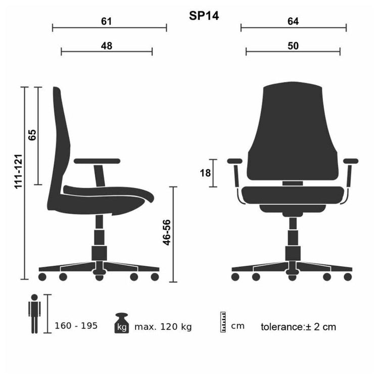 Poltrona ufficio Spring nera