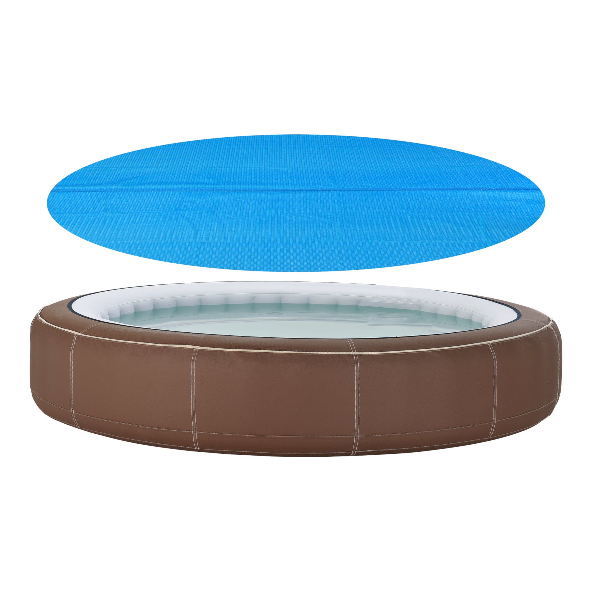 Telo di Copertura per Piscine Tonde Fuoriterra - Diametro 549 cm - Telone Estivo Galleggiante con Bolle d'Aria -