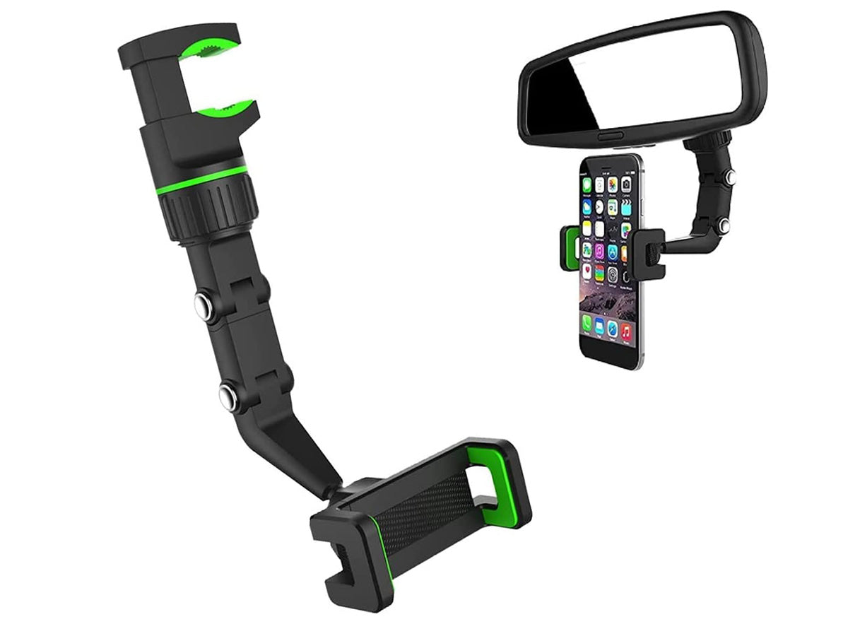 Porta Cellulare Specchietto Retrovisore da Auto Supporto Smartphone Mono Gancio