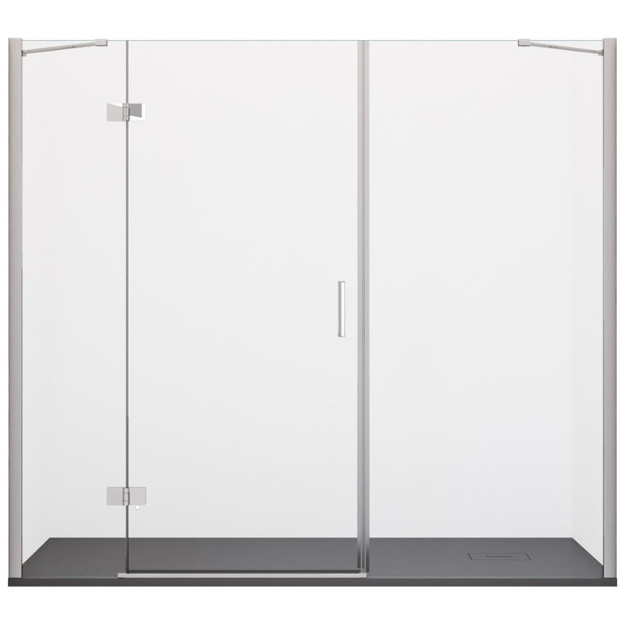 Porta doccia anta battente cristallo 8mm h195 cm regina, misura 180