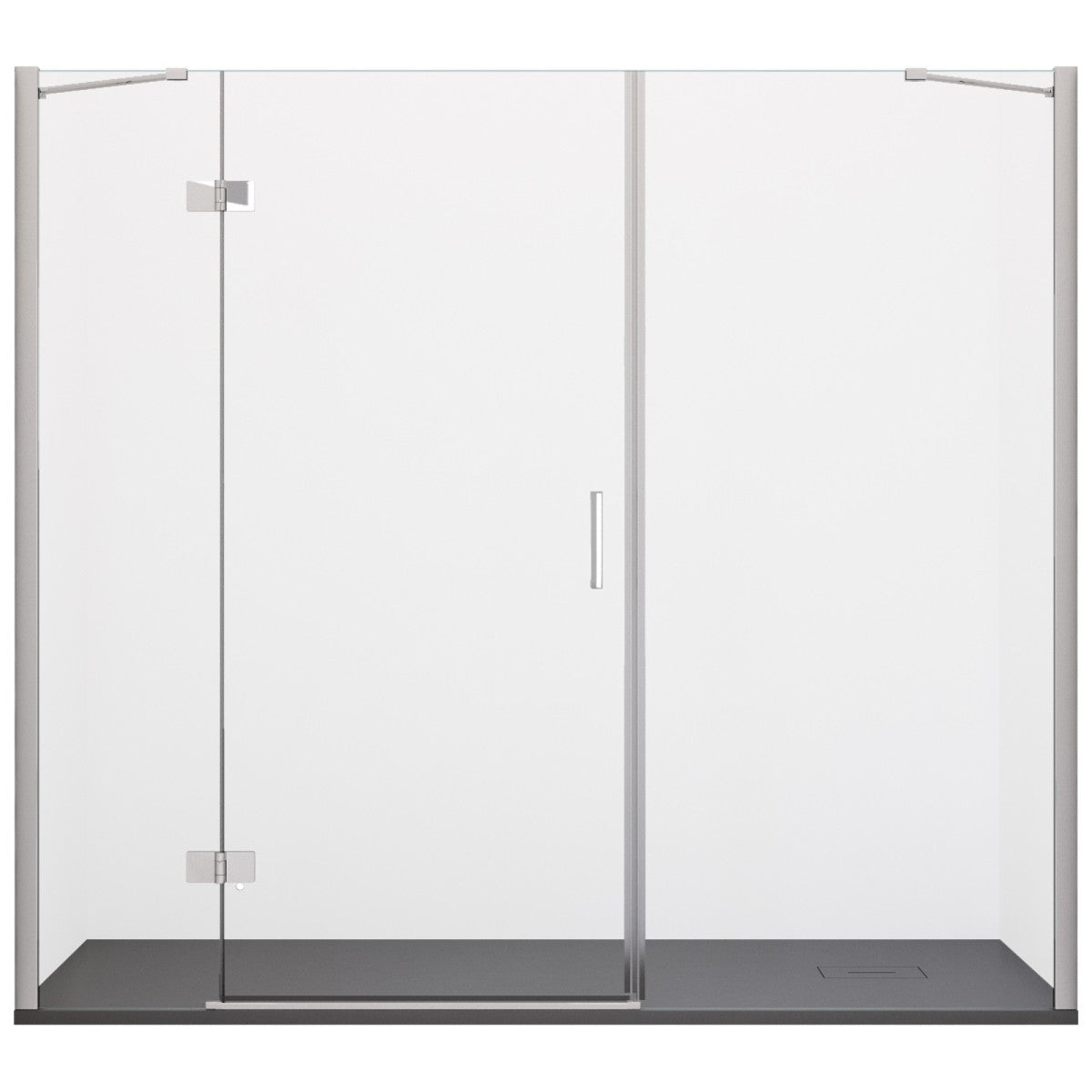 Porta doccia anta battente cristallo 8mm h195 cm regina, misura 225