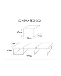 Pouf letto a scomparsa, letto richiubibile in microfibra marrone Sicorage Appy