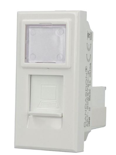 Presa Dati RJ45 CAT6 Bianco Coperchio Compatibile Bticino Axolute