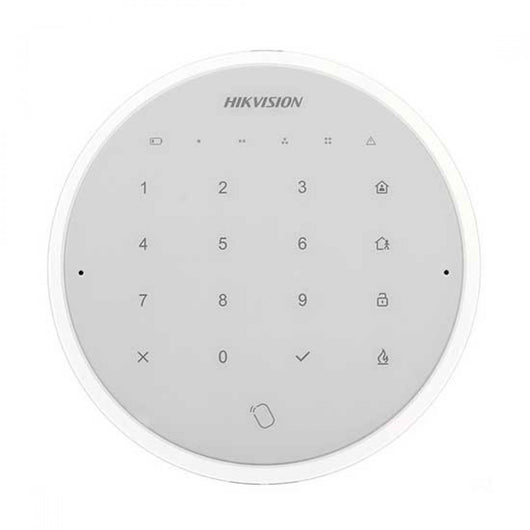 Pyronix Hikvision DS-PKA-WLM-868 Tastiera touch 868MHz allarme Wireless Keypad Hikvision AXIOM Hub Lettore MIFARE corpo bianco