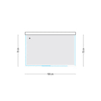 Ogomondo cabina doccia slide 3 lati cristallo temprato serigrafato 100x70x70