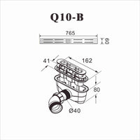 Piatto Doccia Rettangolare 80x140x3cm in Pietra Vulcanica e Resina Mista Finitura Pietra Nera Ruvida Ultraslim Antiscivolo Antibatterico