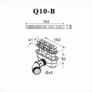 Piatto Doccia Rettangolare 80x140x3cm in Pietra Vulcanica e Resina Mista Finitura Pietra Nera Ruvida Ultraslim Antiscivolo Antibatterico