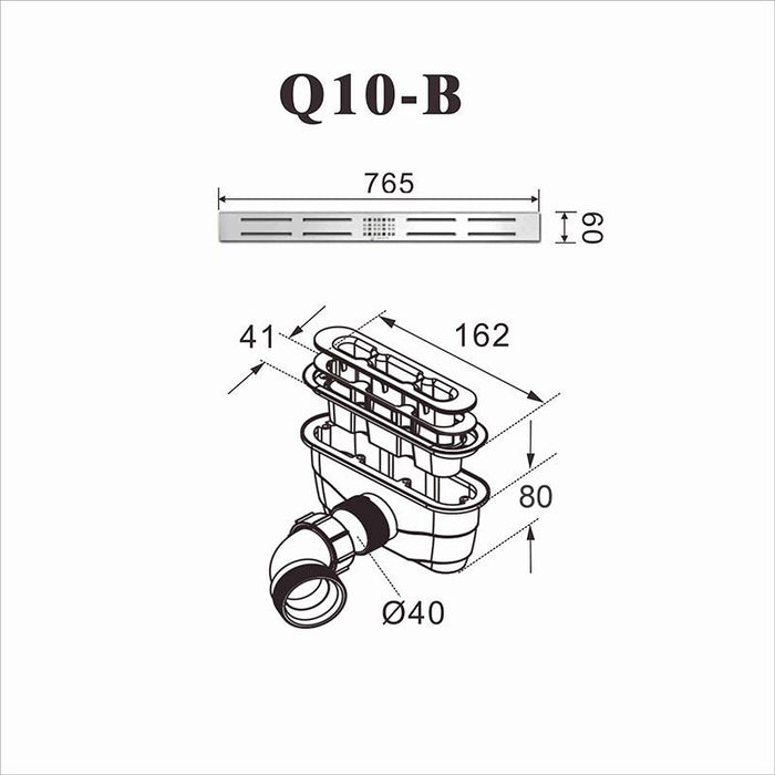 Piatto Doccia Rettangolare 90x110x3cm in Pietra Vulcanica e Resina Mista Finitura Pietra Nera Ruvida Ultraslim Antiscivolo Antibatterico