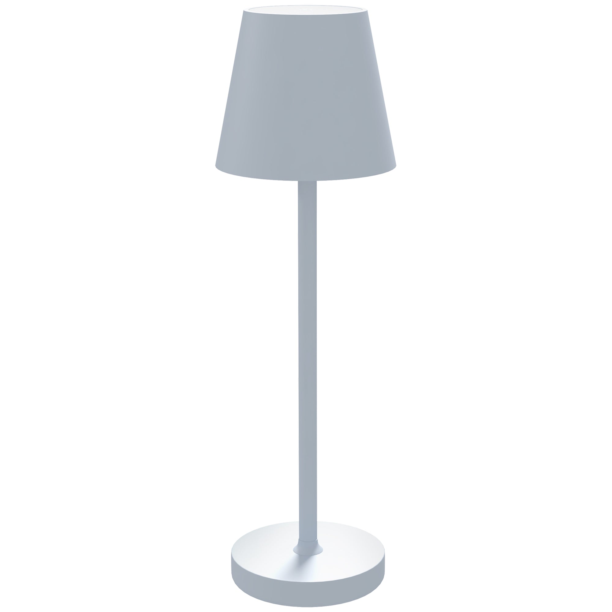 Lampada da Tavolo Portatile ⌀11,2x36,5 cm in Acrilico e Metallo Grigio