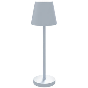 Lampada da Tavolo Portatile ⌀11,2x36,5 cm in Acrilico e Metallo Grigio