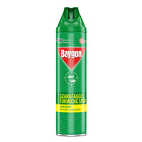 Baygon spray insetticida per formiche e scarafaggi plus 3 flaconi da 400 ml ciascuno