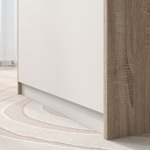 Cassapanca Moderna con Schienale e Vano Contenitore 62,4x40x51,5 cm in Legno Bianco