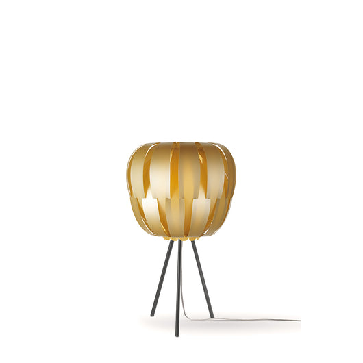 Lampada Da Tavolo Con Treppiede 1 Luce Queen In Polilux Oro Made In Italy