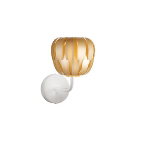 Lampada Da Parete Moderna 1 Luce Queen In Polilux Oro D19 Made In Italy