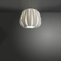 Plafoniera Moderna 1 Luce Queen In Polilux Bianco D19 Made In Italy