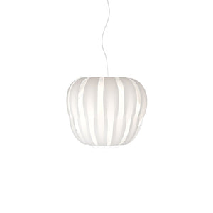 Sospensione Moderna 1 Luce Queen In Polilux Bianco D19 Made In Italy