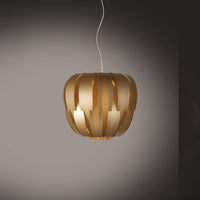 Sospensione Moderna 1 Luce Queen In Polilux Oro D42 Made In Italy