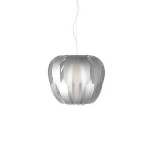 Sospensione Moderna 1 Luce Queen In Polilux Silver D42 Made In Italy