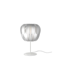 Lampada Da Tavolo Modern Con Base 1 Luce Queen In Polilux Silver Made In Italy