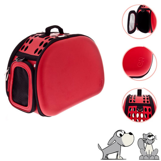 Fuss dog borsa per cani & gatti eva easy colore rosso max 10 kg