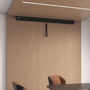 Telo Proiettore 100" Regolabile con Montaggio a Soffitto e Parete Formato 4:3 203x7,5x152 cm Bianco e Nero