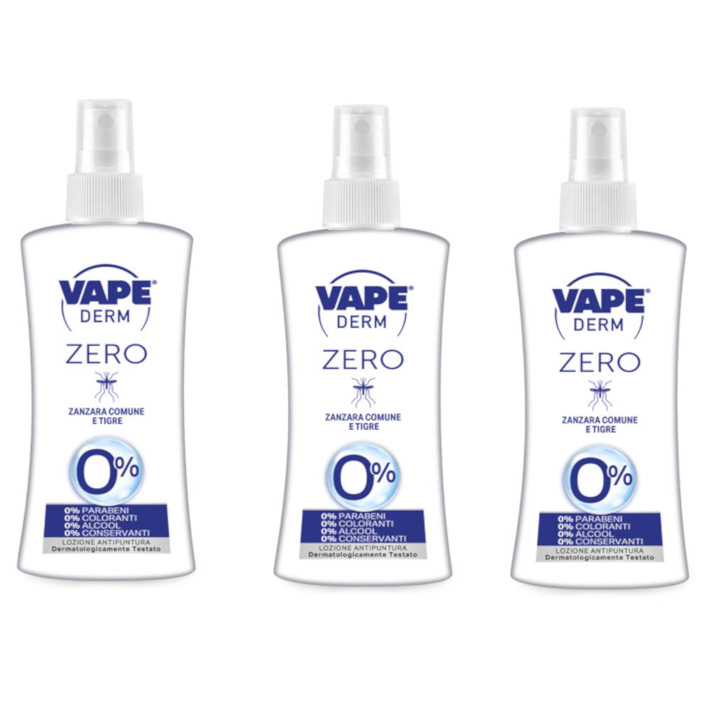 Multipack da 3 vape derm zero lozione anti puntura da 100 milliliter ciascuno