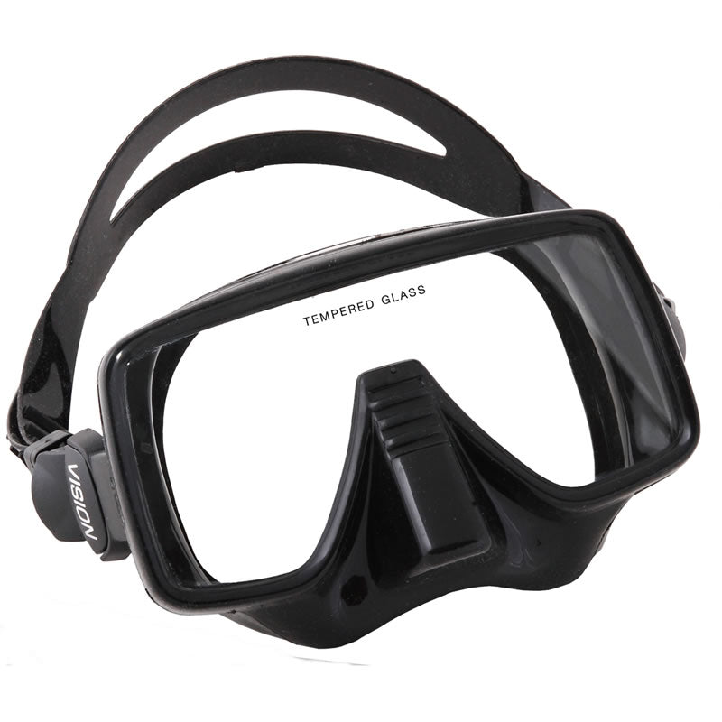 Maschera vision silicone nero vetro temperato