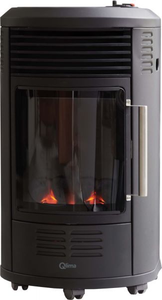 Qlima gh8034 stufa a gas gpl da interno 3,4 kw effetto camino classe a