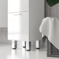 Mobiletto Bagno 4 Cassetti 30x30x93 cm in Truciolato Bianco