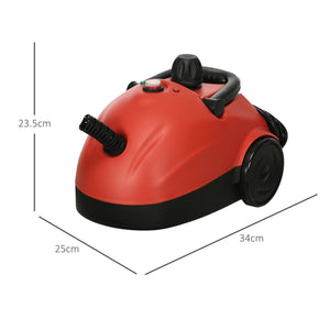 Pulitore a Vapore Portatile Multiuso con 13 Accessori Inclusi 1500W Serbatoio 1.2L Rosso