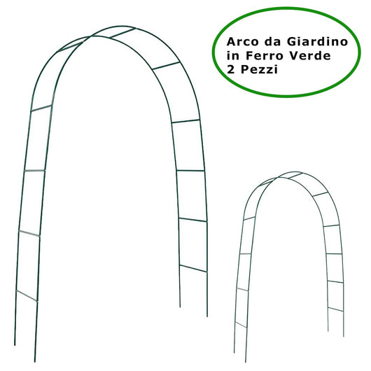 Arco per giardino decorativo in ferro verde per rose rampicanti pezzi 2