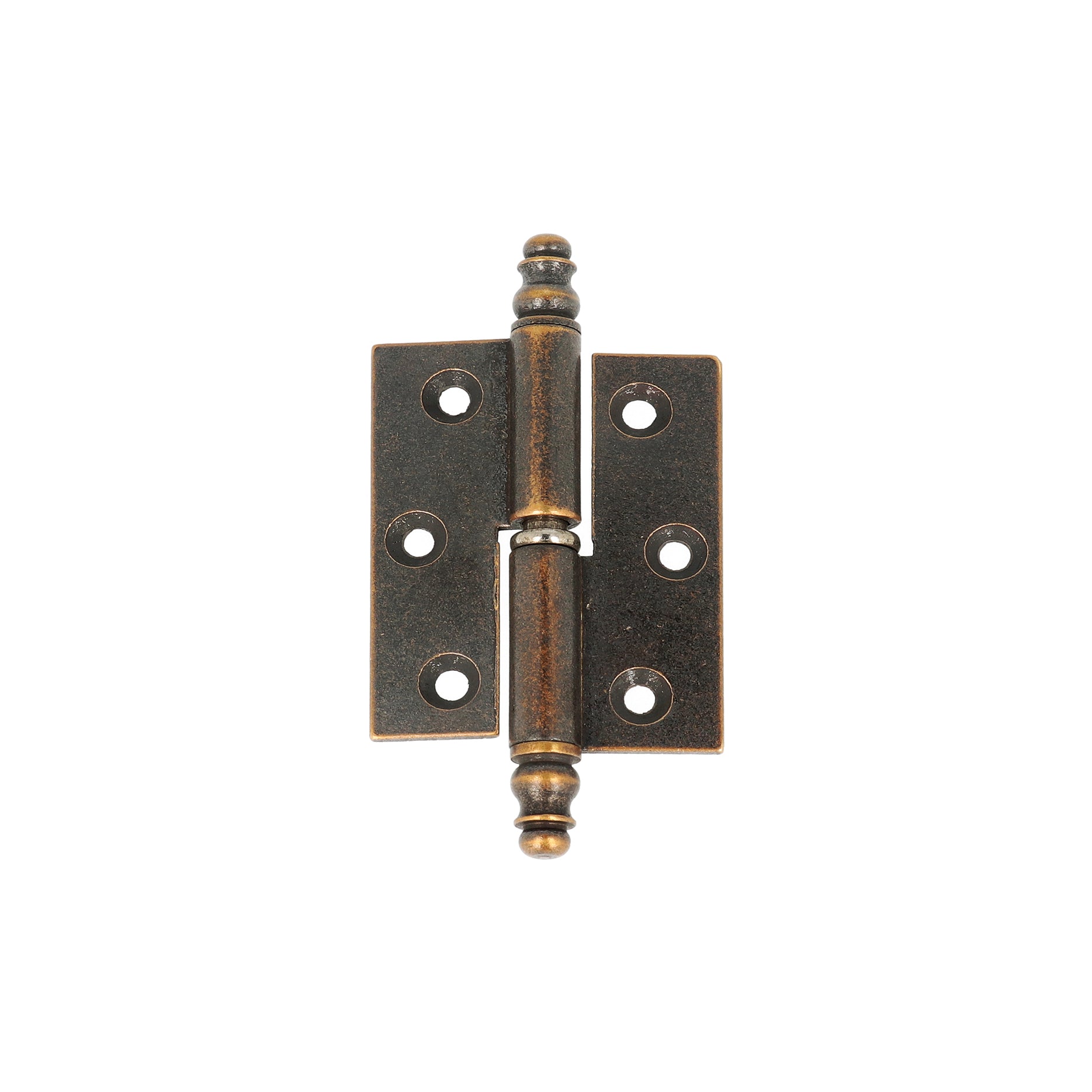 Cerniere per mobili ottone bronzato con testina - 40 x 40 mm. SX - 2 pz.