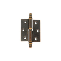 Cerniere per mobili ottone bronzato con testina - 40 x 40 mm. DX - 2 pz.