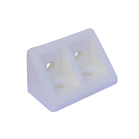 Giunzioni ad angolo in plastica - 20x20 - H. 30 mm. - bianco - 8 pz.