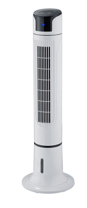 Ventilatore a Colonna Nebulizzante Oscillante H114 cm con Telecomando 3 Velocità Bianco