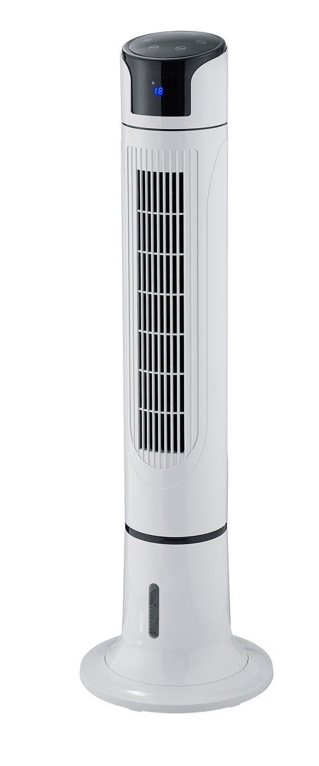 Ventilatore a Colonna Nebulizzante Oscillante H114 cm con Telecomando 3 Velocità Bianco