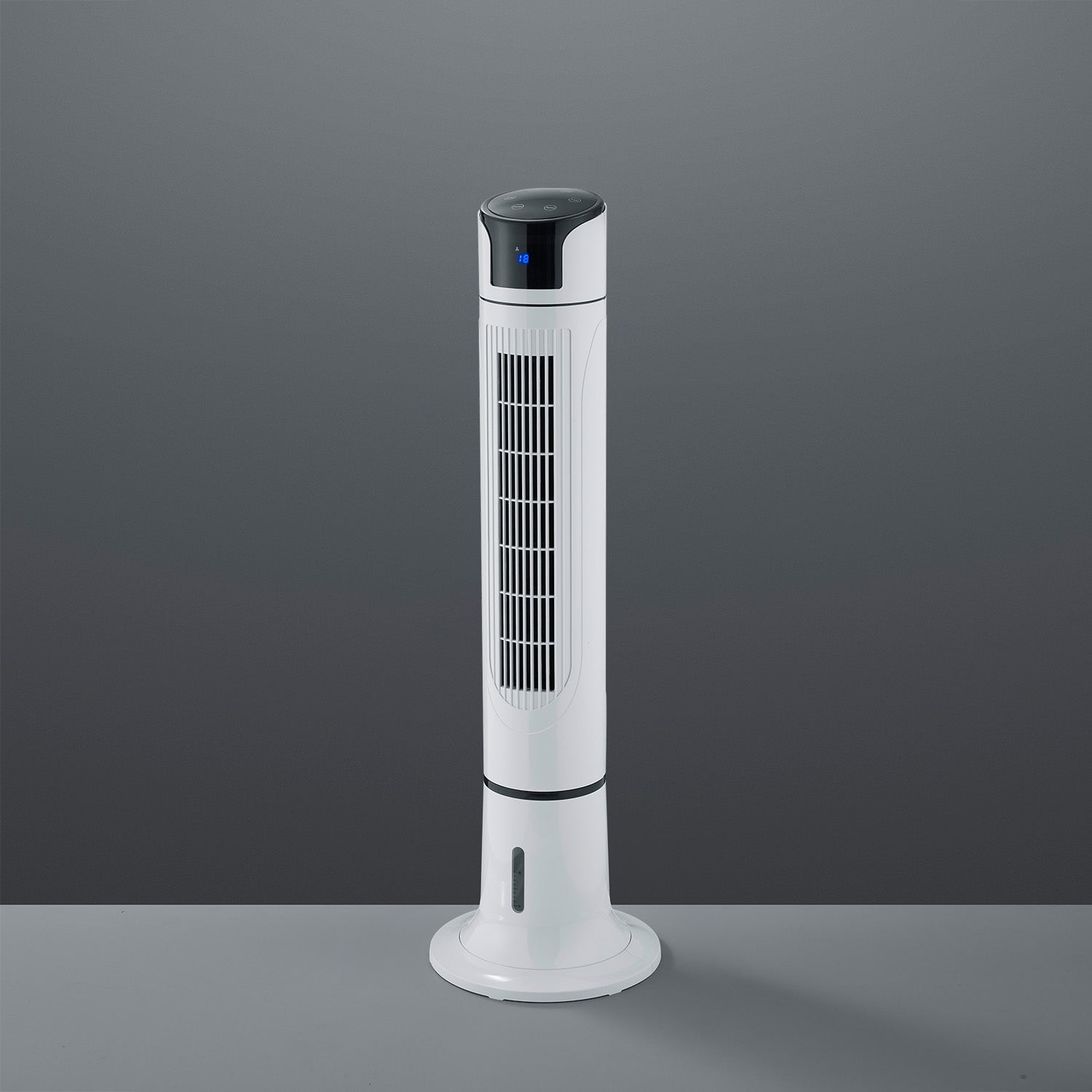 Iceberg - Ventilatore e nebulizzatore a torre con display touch screen, telecomando e timer incorporato. Ø34x114H cm