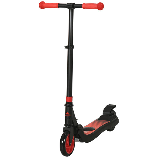 Monopattino Elettrico Pieghevole per Bambini Altezza Regolabile 75-80 cm Nero e Rosso