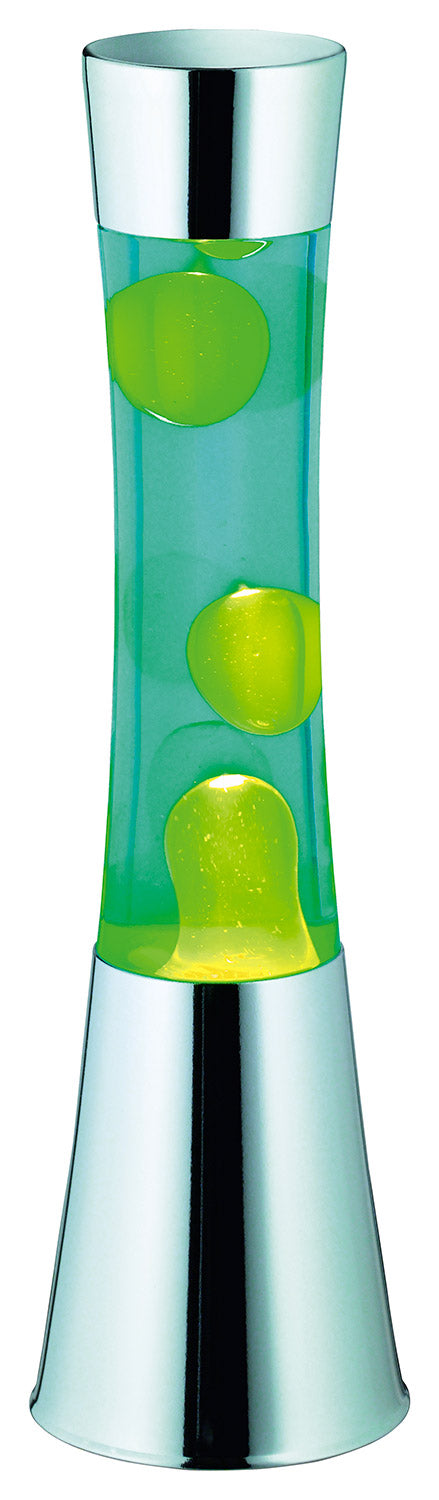 Lampada Lava Lamp da Interno  H40 cm in Metallo Cromo