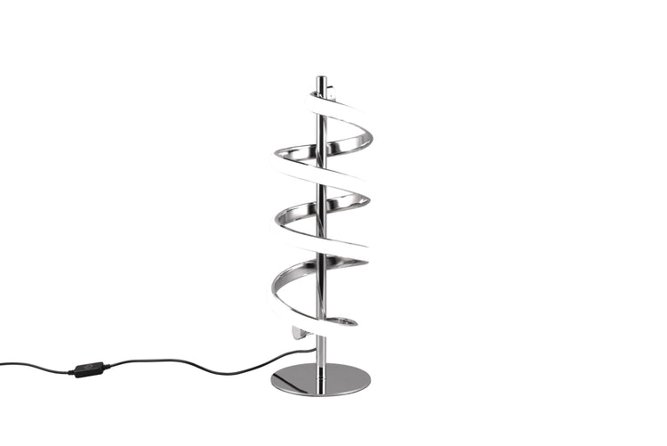 Lampada da tavolo LED spirale Deauville cromo