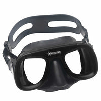 Maschera apnea rock abysstar bioculare gomma nera tpa vetro tempertato