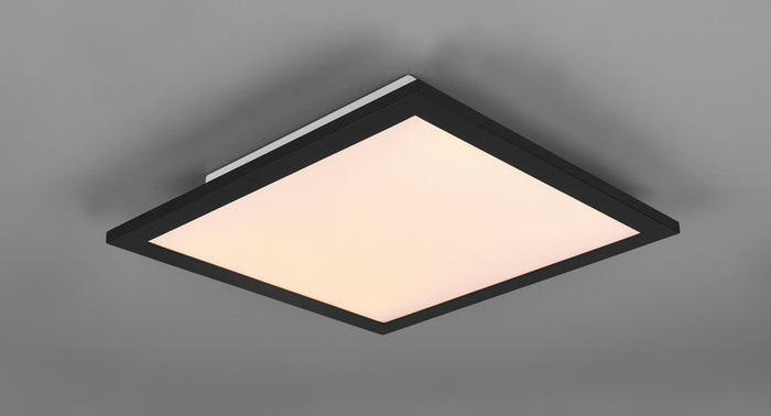 Plafoniera da Interno a LED SMD in Metallo Nero Opaco