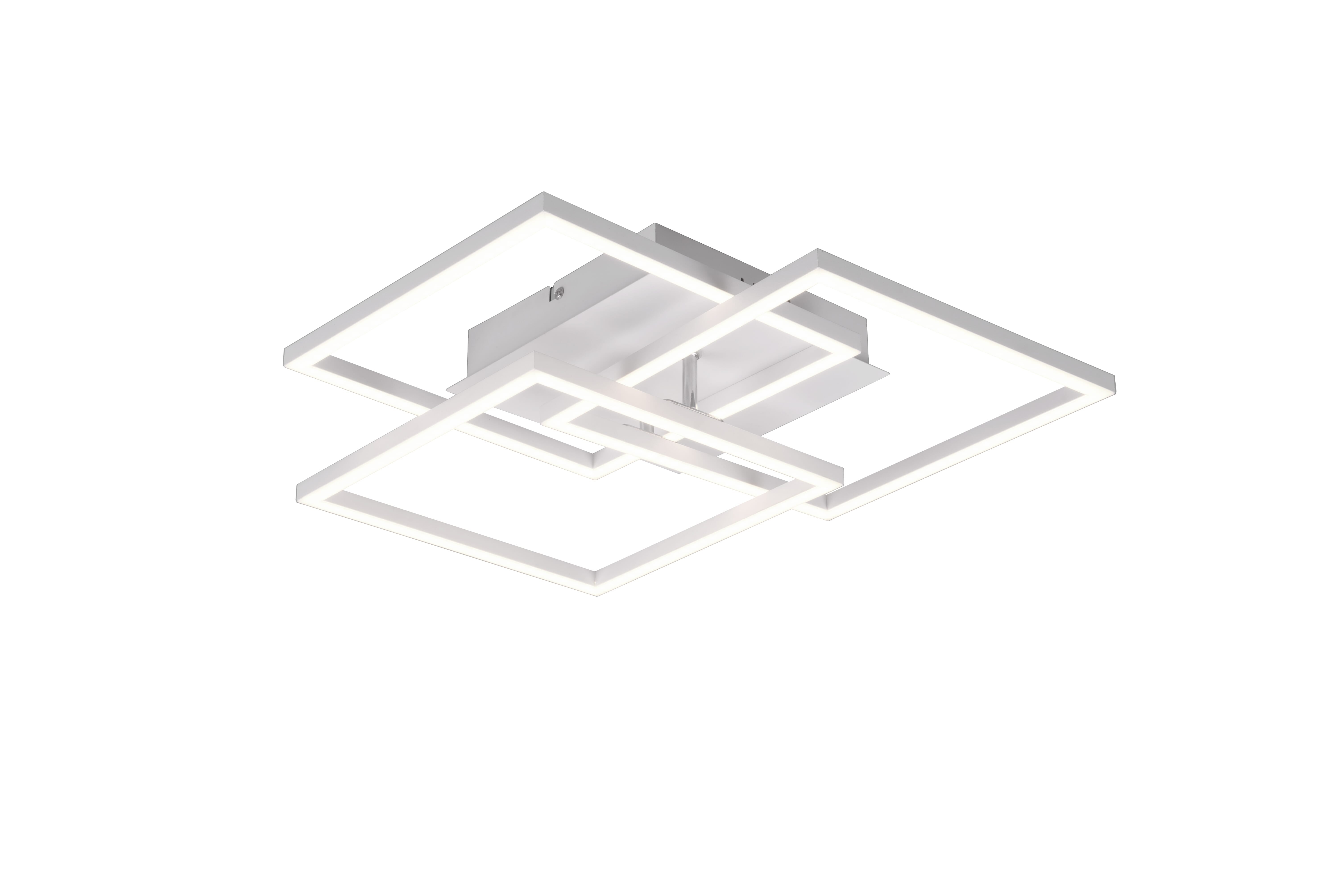 Plafoniera LED 3 quadrati con telecomando Moynash bianco