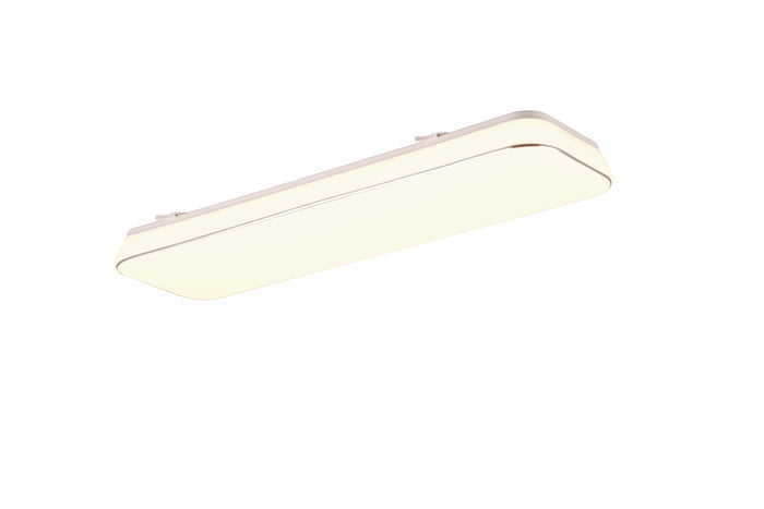 Plafoniera LED rettangolare Torquay bianco 60x17 cm