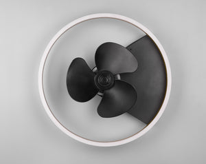 Plafoniera con Ventilatore da Interno a LED SMD Ø50 cm Metallo Nero Opaco