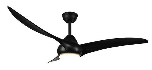 Ventilatore da Soffitto con 3 Pale e Lampada LED SMD Ø145 cm 3 Velocità Nero Opaco